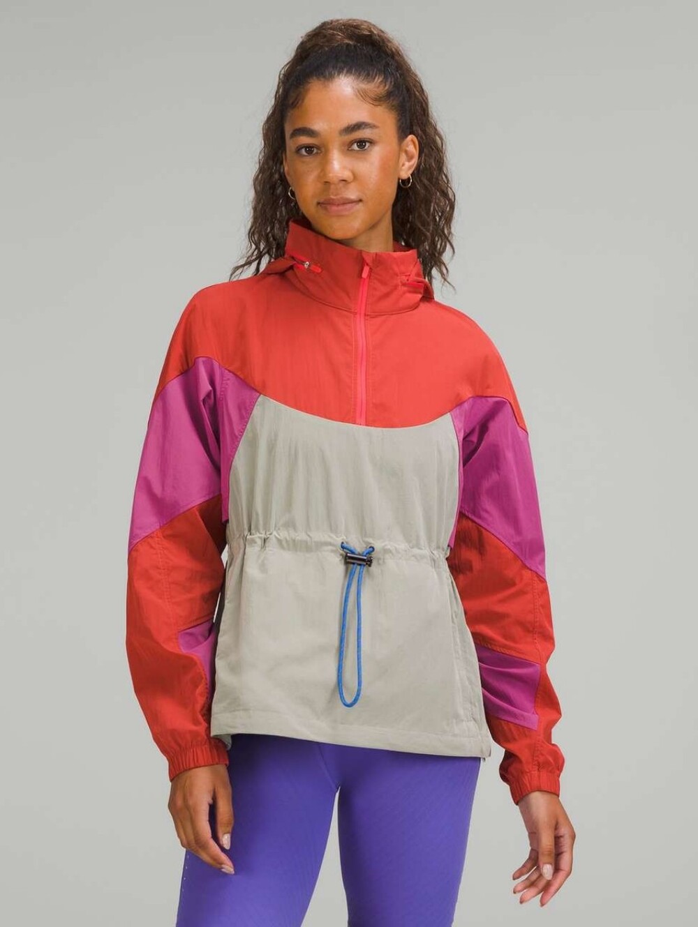 lululemon athletica Coral Red Packable Windbreaker